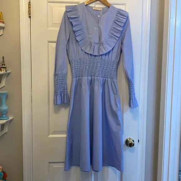 Tory Burch Smocked Midi Dress